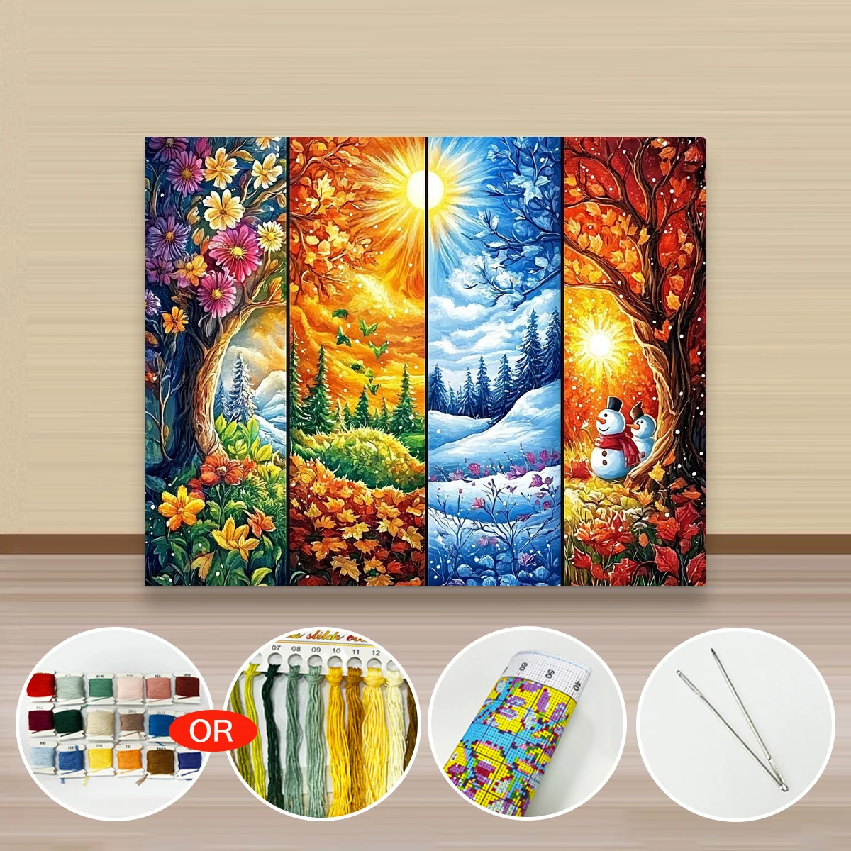 1 Stück 40x50 cm/15,7x19,69 Zoll, 11CT/14CT Kreuzstich-Set, DIY Valentinstagsgeschenk, Stickerei-Set für Festivals, Tiermotiv – Detail 4