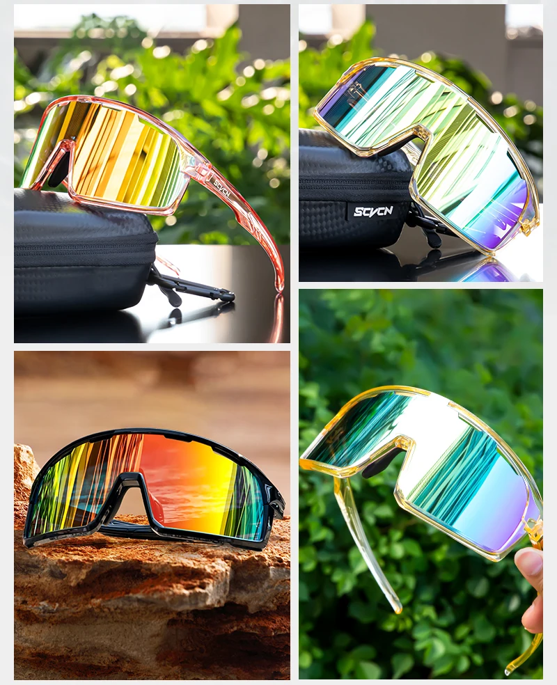 SCVCN Fahrradbrille Outdoor-Sonnenbrille UV400 Sportbrille für Männer und Frauen MTB-Radsportbrille – Detail 13