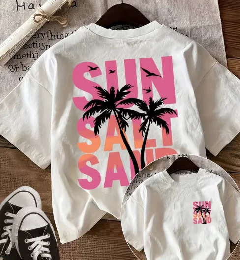 Women's Clothing Top Retro Style Claw Print Flower Dogs Make Loose Casual Pure Cotton Round Neck Short Sleeved Women's T-shirt
