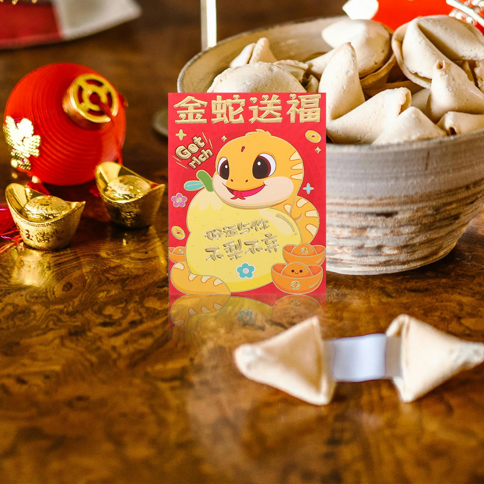 

36Pcs Cartoon Style Red Envelopes Snake Year Theme Lunar New Year Cash Gift Packets Spring Festival Red Packet