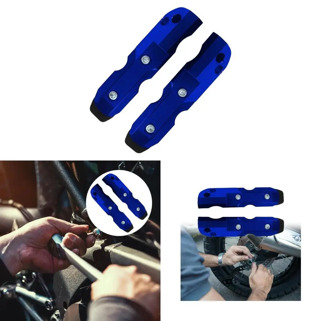 Machined Metal Foot Peg Pair for Motorcycle Boot Contact Use  