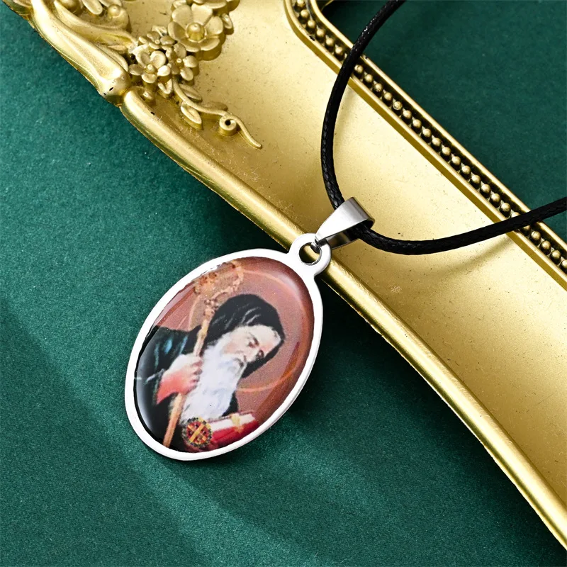 جديد سانت جوزيف القديس الدينية الجلود حبل شنقا ملصق قلادة بالجملة