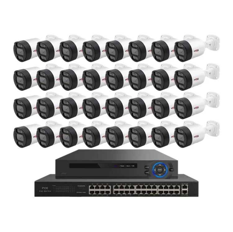Security Products 32 Channel H.265 NVR POE CCTV IP Cameras Kits Video Surveillance System