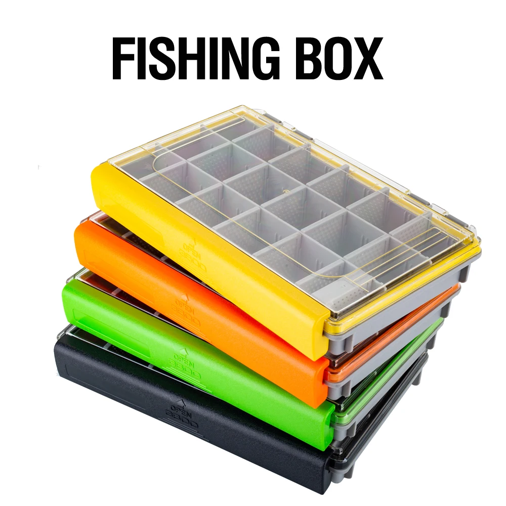 Waterproof Floating Fishing Tackle Box - Sealed PP+ABS Bait Organizer with Adjustable Dividers & Scale Markings