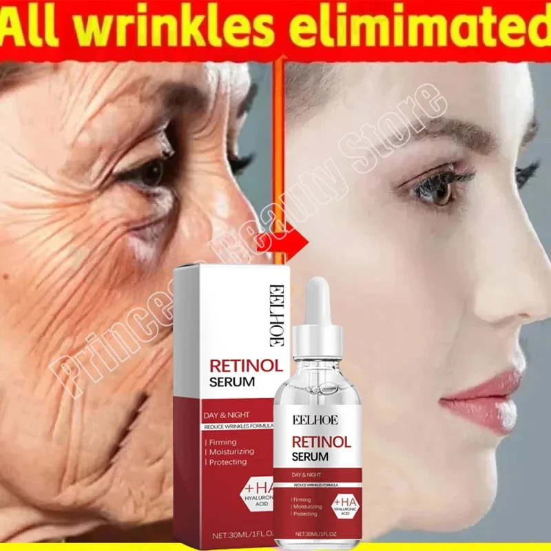 

Pure Retinol Wrinkle Remover Face Serum Fade Fine Lines Anti-aging Essence Deep Moisturizing Whitening Firming Repair Skin Care