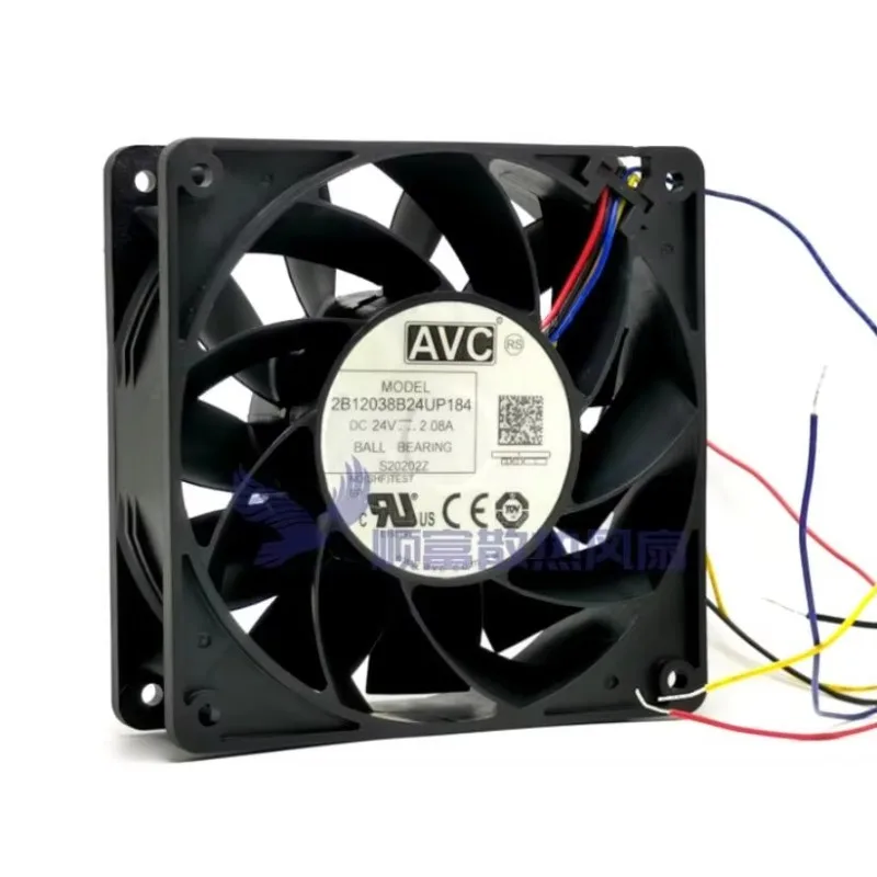 

AVC 2B12038B24UP184 DC 24V 2.08A 120x120x38mm 4-Wire Server Cooling Fan