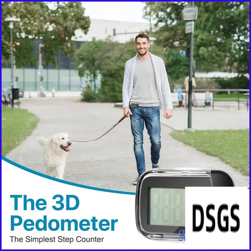 

Портативный счетчик шагов из нержавеющей стали, счетчик шагов для ходьбы, большой ЖК-дисплей для ходьбы по стукам, миль или ходьбе с расстоянием