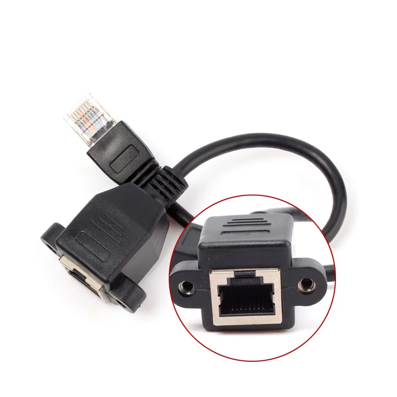 RJ12 6p6c telephone extension cable ,RJ45 network extension cable 1:1 male to female cable with shield brand factory product