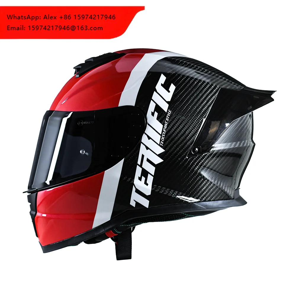 2024 Vintage Customize Carbon Fiber Fiberglass Full Face Motorcycle Helmets Branded With Custom Logo