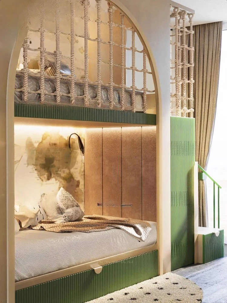 1.2 meters up and down bed rope net be d, small fresh bunk bed with wardrobe corner ladder cabinet