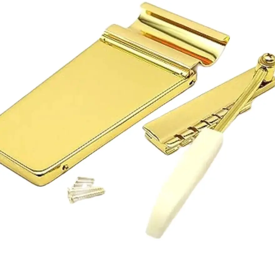 

Long Version Arm Tailpiece Tremolo Bridge Compatible with Maestro Vibrola Vibrato SG Les Paul LP Guitar Replacement Parts, Gold