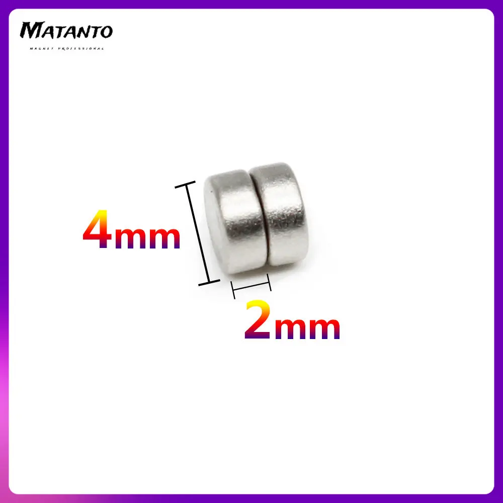 50/100/200/500/1000/2000PCS 4x2 Small Round Rare Earth Magnets Strong 4x2mm N35 4mm*2mm Permanent Neodymium Magnets Disc 4*2 mm