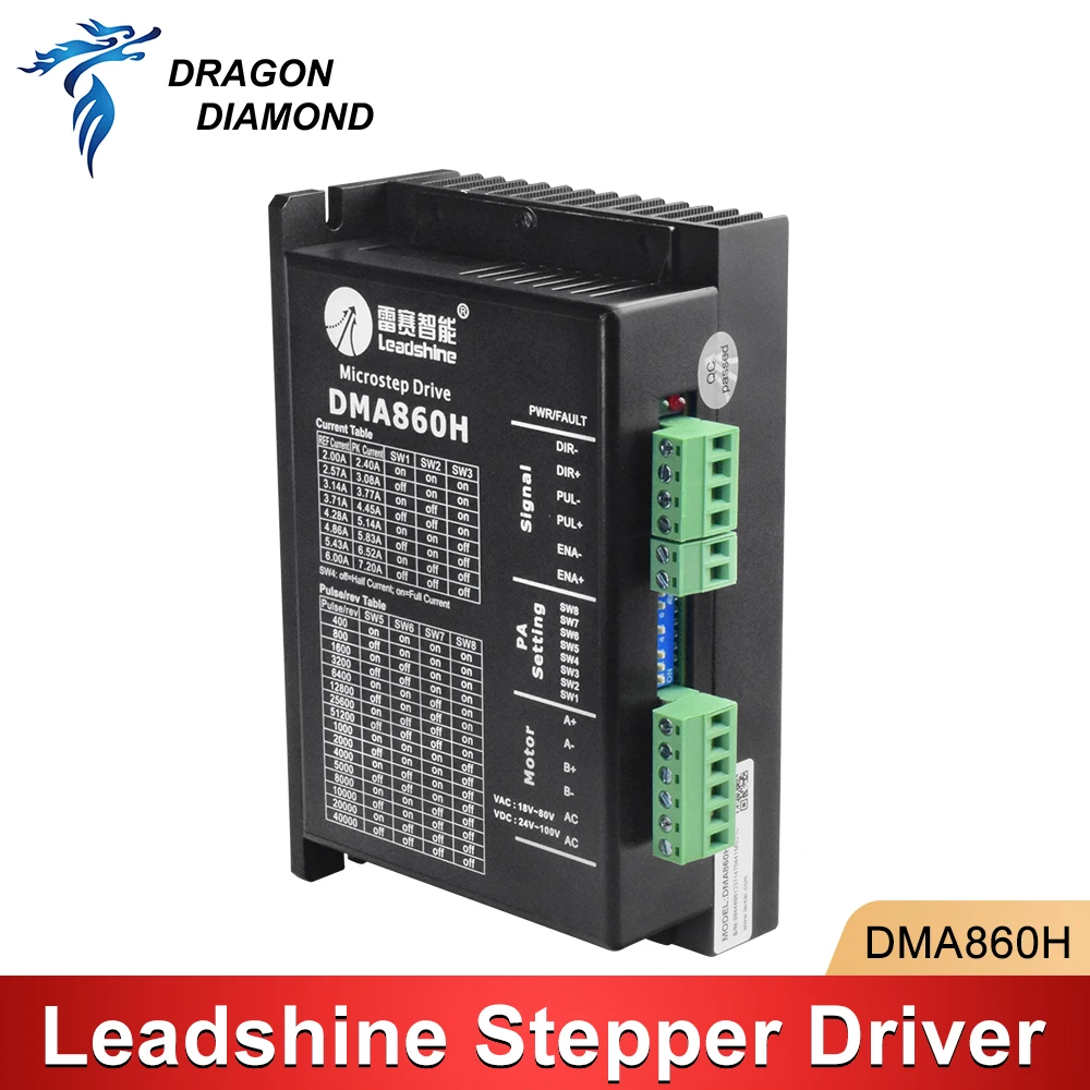 Original Leadshine DMA860H 2 Phase Stepper Driver 18-80VAC for 60 86 110 Stepper Motor Nema23 Nema34 Nema42 Stepper Motor