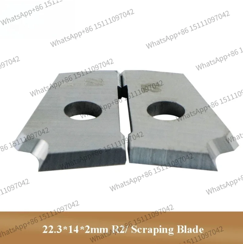 10PCS T-Share 4-014-03-0311/ 4-014-03-0306 22.3*14*2mm R2 Woodworking Tools Scraping Blade for HOMAG Edge Banding Machine