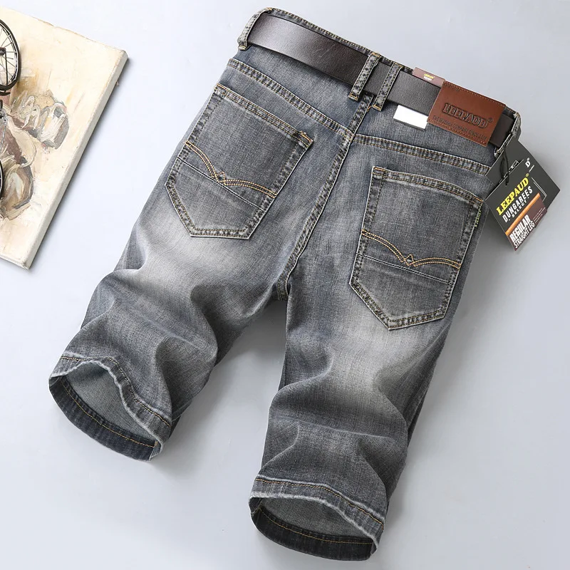 Luxury Men\'s Denim Pants Business Casual Male Straight Stretch Cowboys Trousers Pantalones Spring Summer Slim Fit Cotton Jeans