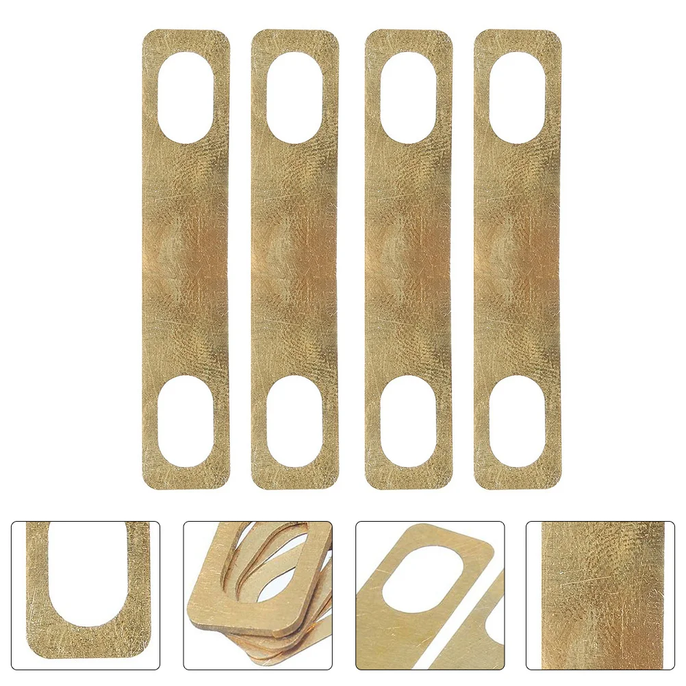 

4pcs Guitar Neck Shims Brass Thickened Metal For Bass Instrument Repair Heightening Gasket Replacement Parts Accessory