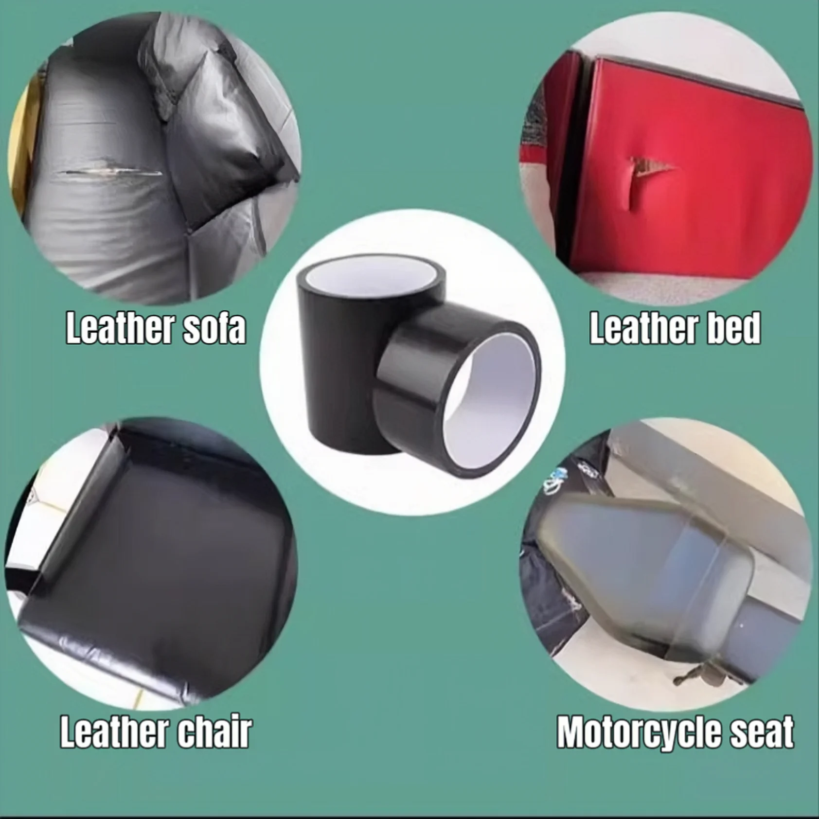 Motorrad-Sitzreparaturband, Geeignet für Verschiedene Lederwaren, Auslaufsichere Aufkleber für Sofasitze, Wasserdicht und Sonnenschutz – Detail 4