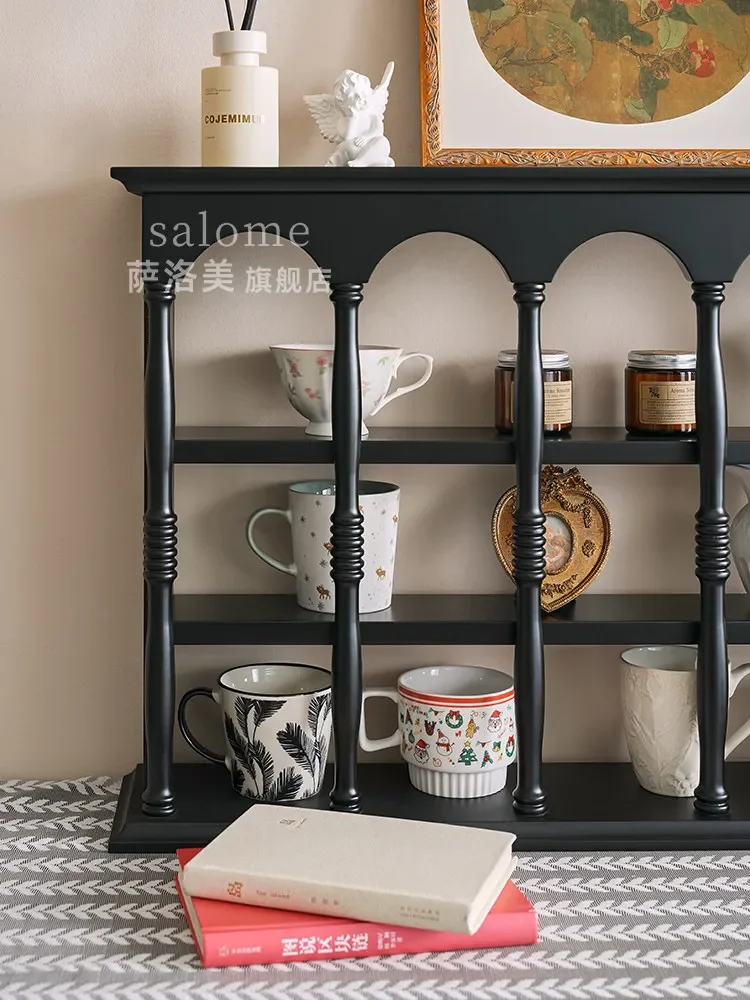 b11-7.2 PYH solid wood coffee cup holder multi-layer storage shelf desktop display rack kitchen rack