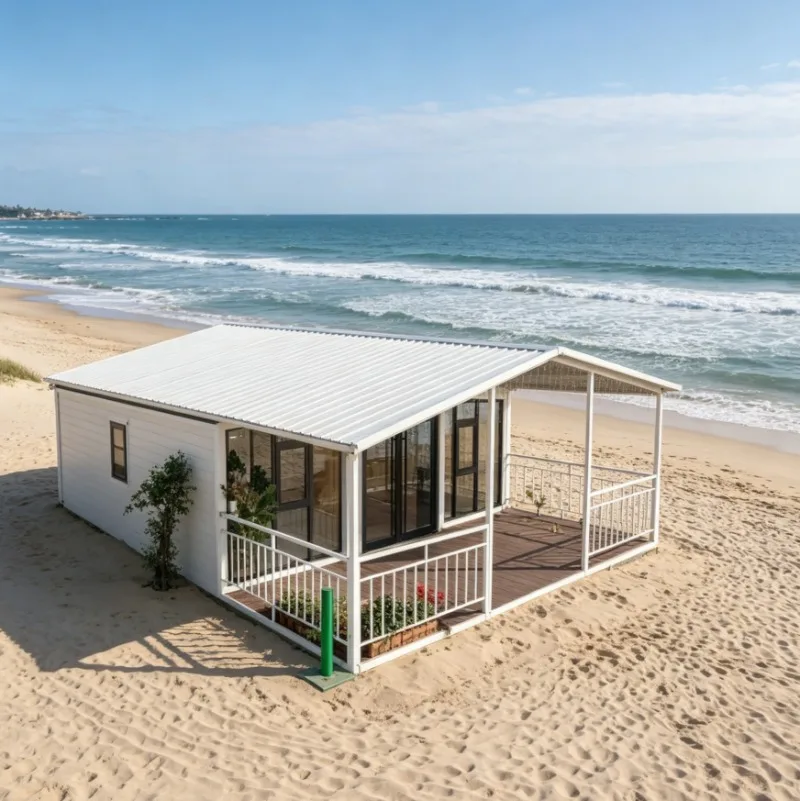 Foldable Expandable Container Home, 3 Bedrooms Prefab House, Portable Modular Cabin for Vacation Stock