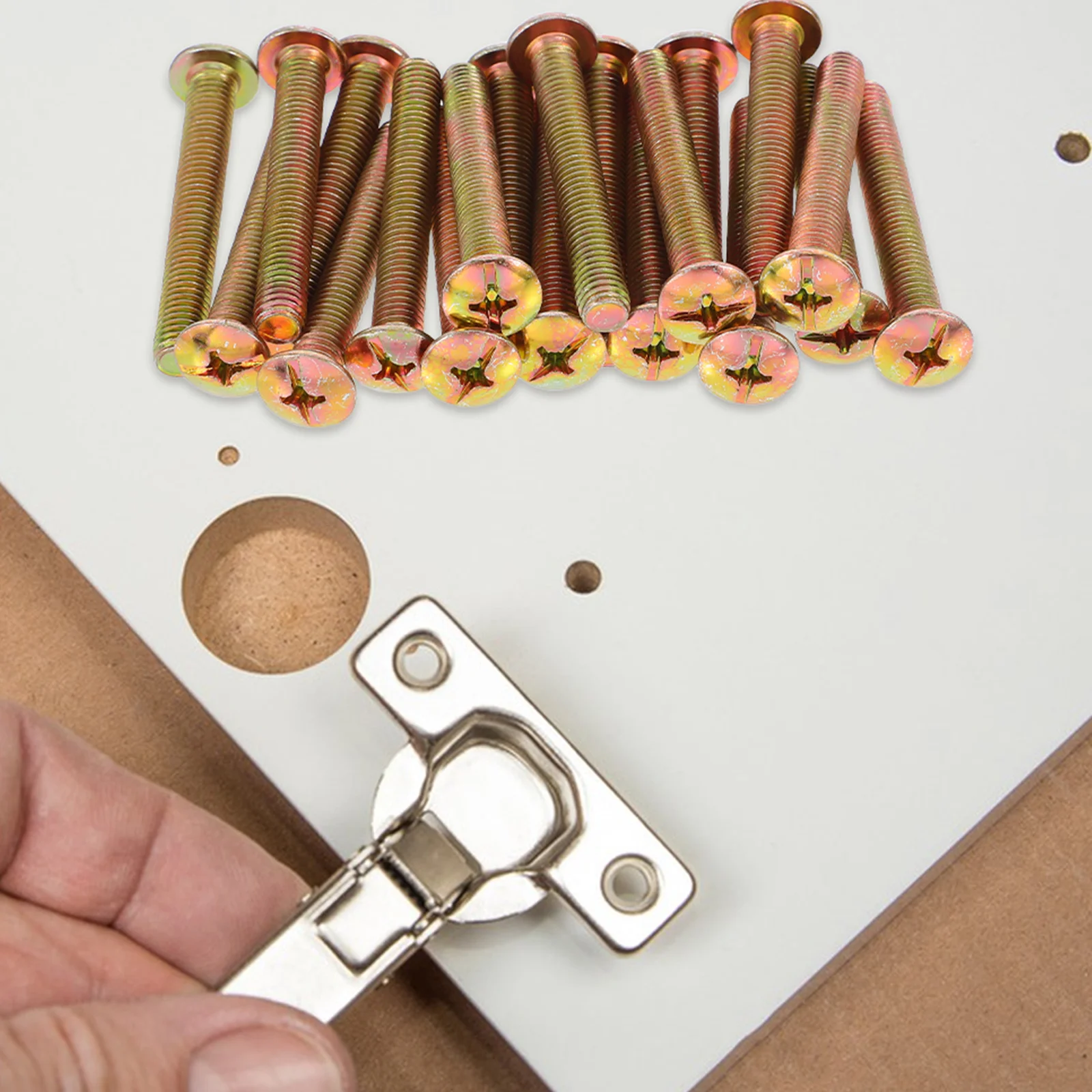 

20Pcs Furniture Assembly Screws Cold Rolled Steel M8x60mm for Sofa Bed Chair Legs Replacement Hardware Bolts Bed Frame Hardware