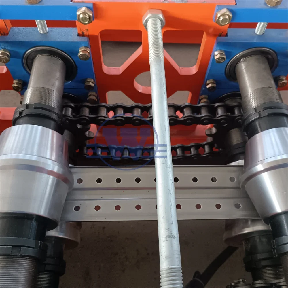 Automatic storage rack pillar upright post steel roll forming making machine