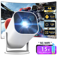 P30 Pro Mini Projector 4K Android 12.0 720P Native 1280*720P Dual WIFI6 BT5.0 Outdoor Portable 180°Rotable Cinema Beam Projector