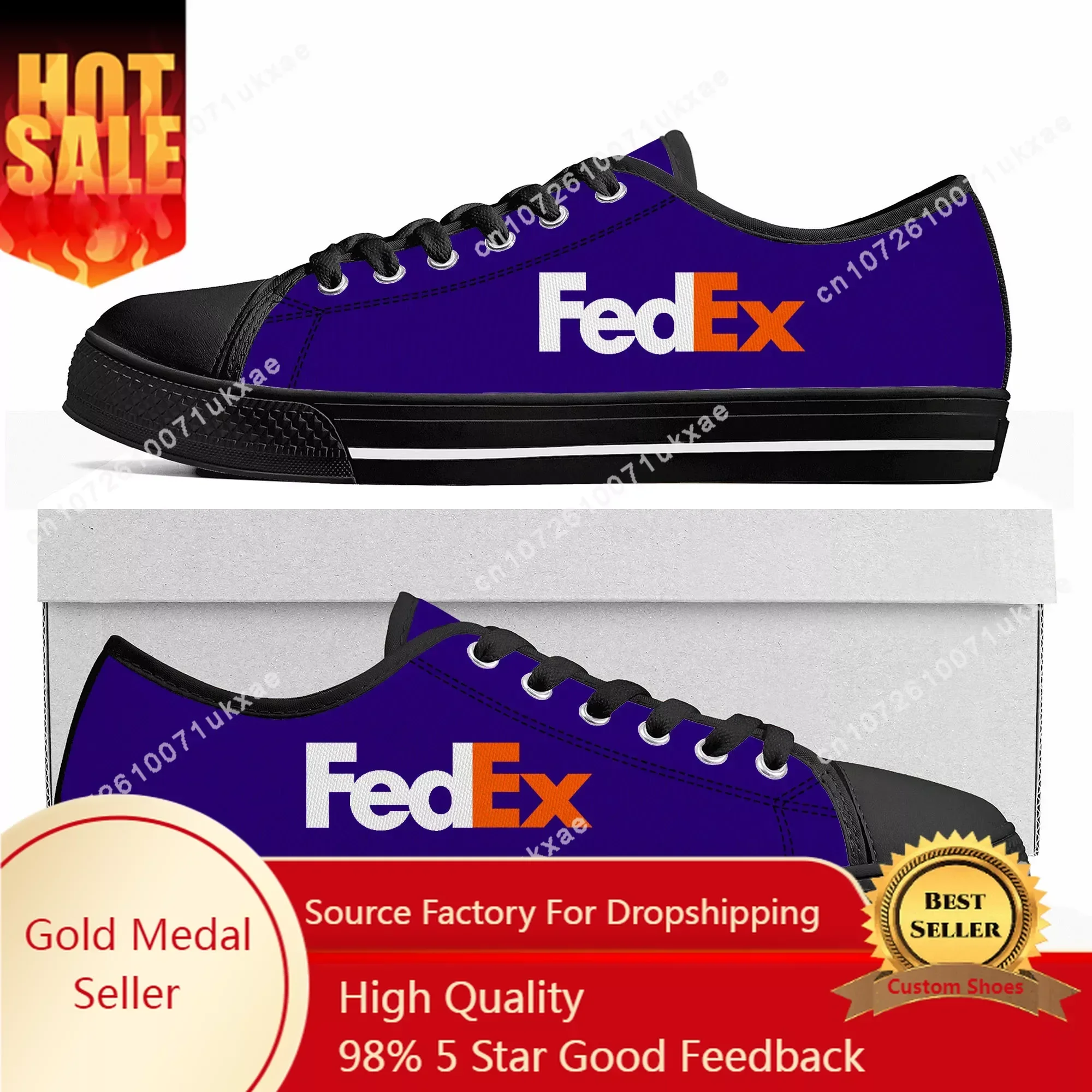 

FedEx Low Top Sneakers Mens Womens Teenager High Quality United States Courier Canvas Sneaker couple Casual Shoes Customize Shoe