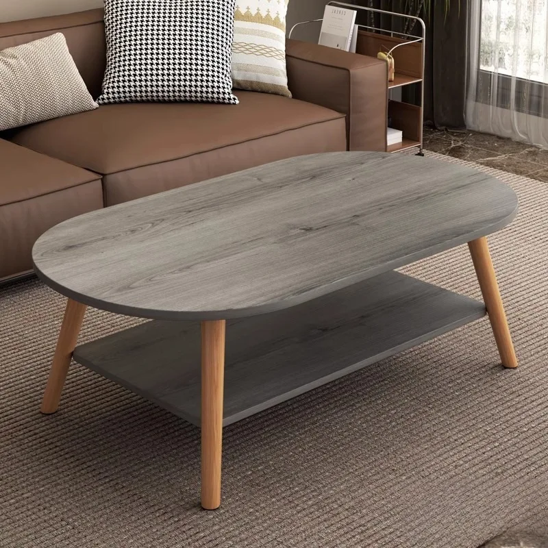 

2025 new coffee table living room household solid wood sofa side few