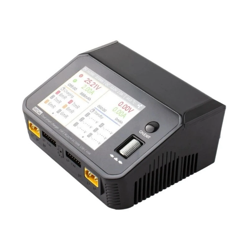 M6DAC Dual Channel Balance Charger, 700W AC/DC for LiPo 1-6S, RC Battery Charging Station