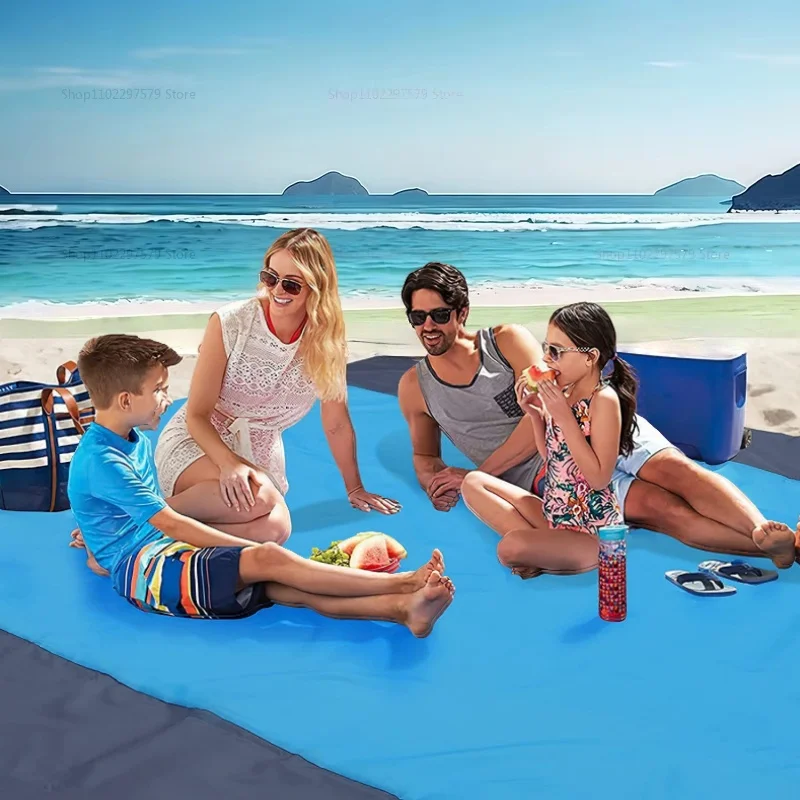 Easy to clean Waterproof Beach Blanket 200x210cm Lightweight Picnic Mat Camping Travel Hiking Sports DurableOutdoor Mat