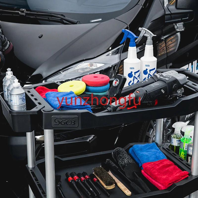 Sgcb New Grid Tool Car Three-Layer Thickened plus-Sized Trolley  Beauty Shop Dedicated  Washing Tools