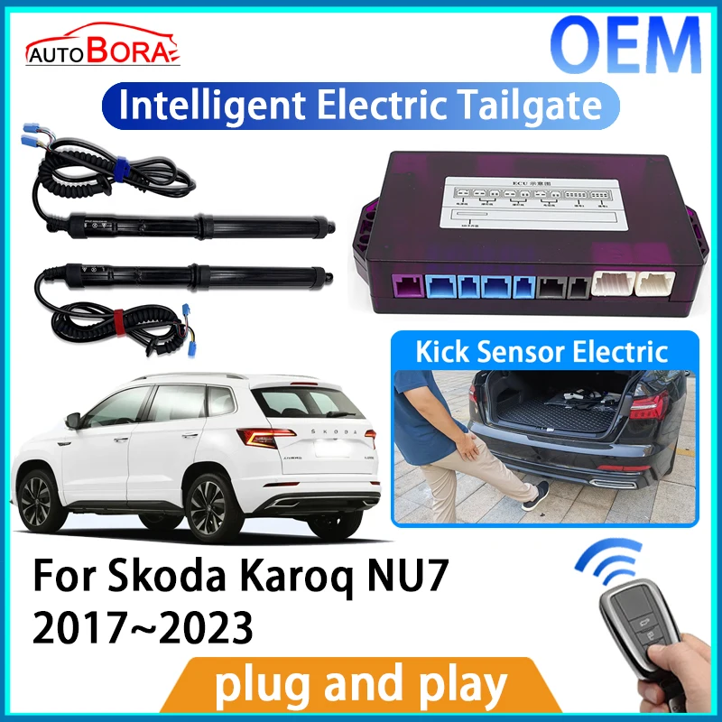 ZhuCamX Intelligent Electric Tailgate Automatic Lifting Kit Remote Control Opener Trunk for Skoda Karoq NU7 2017~2023