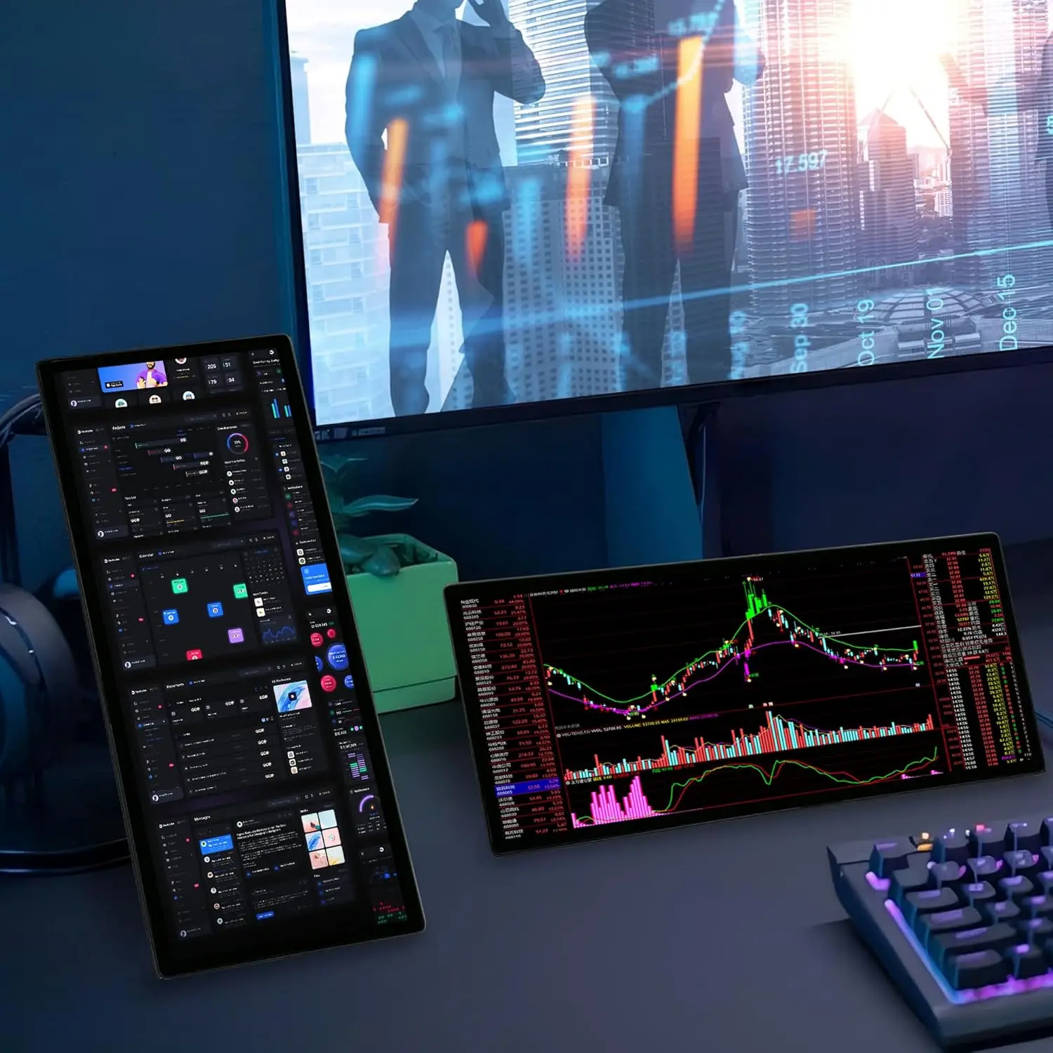 Wisecoco 12.3 Touch Screen Portable Monitor 1920x1080 HDMI Type-C