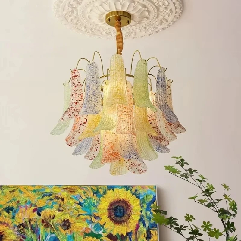 Art Glass Chandelier Light Freedom For Living Room Exhibition Hall Home Decor Modern Design Glass Pendant Lamp Indoor Lighting