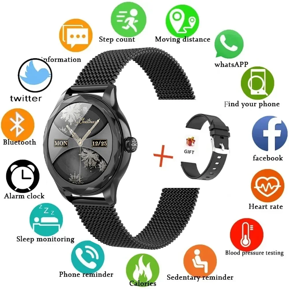 

Zordai OD8 Fashion Women Bluetooth Call Diamond Smart Watch 1.19"Inch390*390 AMOLED Screen Sports Fitness Ladies Smartwatch 2024