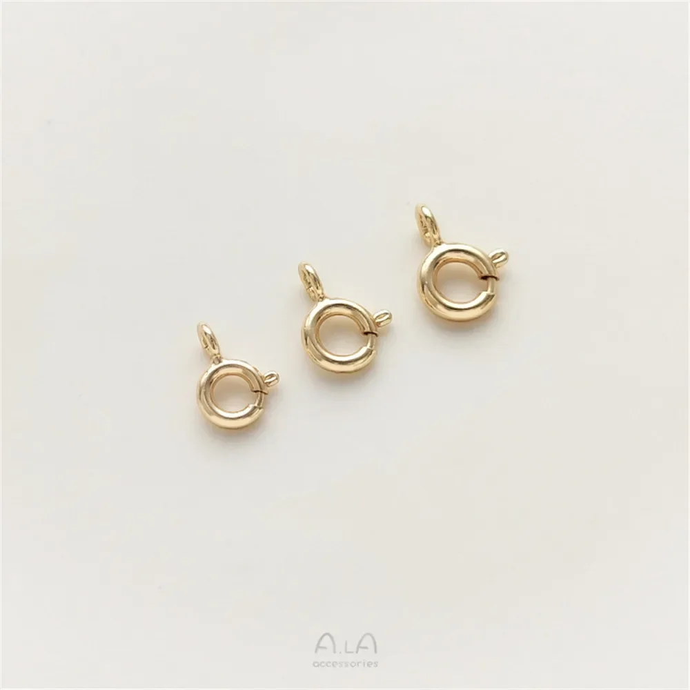 Italy Imported 14K Gold Plated Fine Spring Clasp, Handmade DIY Bracelet Necklace Jewelry Closing Clasp