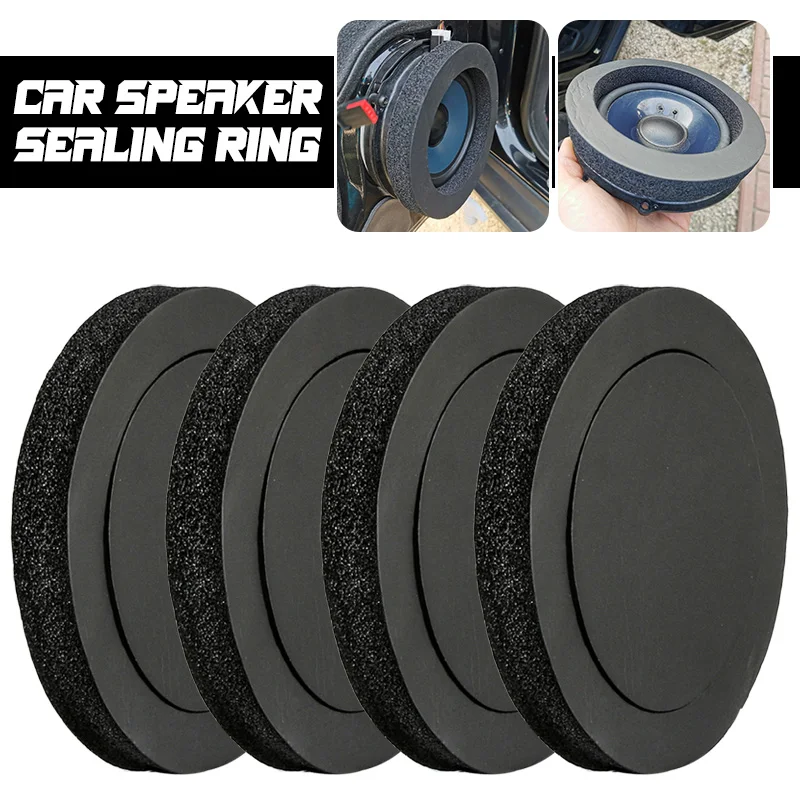 

1pcs 6.5inch Pad Cotton Car Speaker Ring Sound Insulation Accessories Audio Enhancer System Soundproof Ring Pad Bass Door Trim