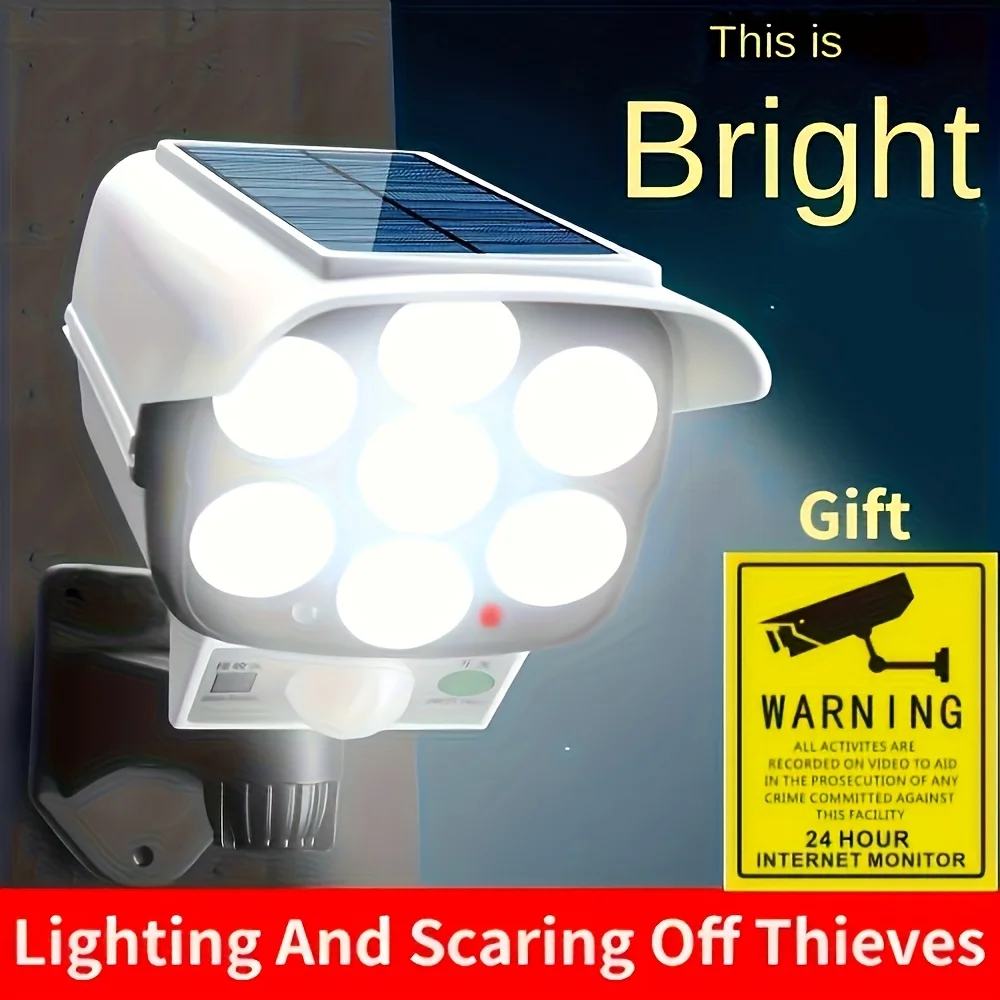 D2 Led Outdoor Solar Light Camera-Like Appearance With Motion Sensor 3 Lighting Modes Garden Solar Light Outdoor Lamp Sunlight