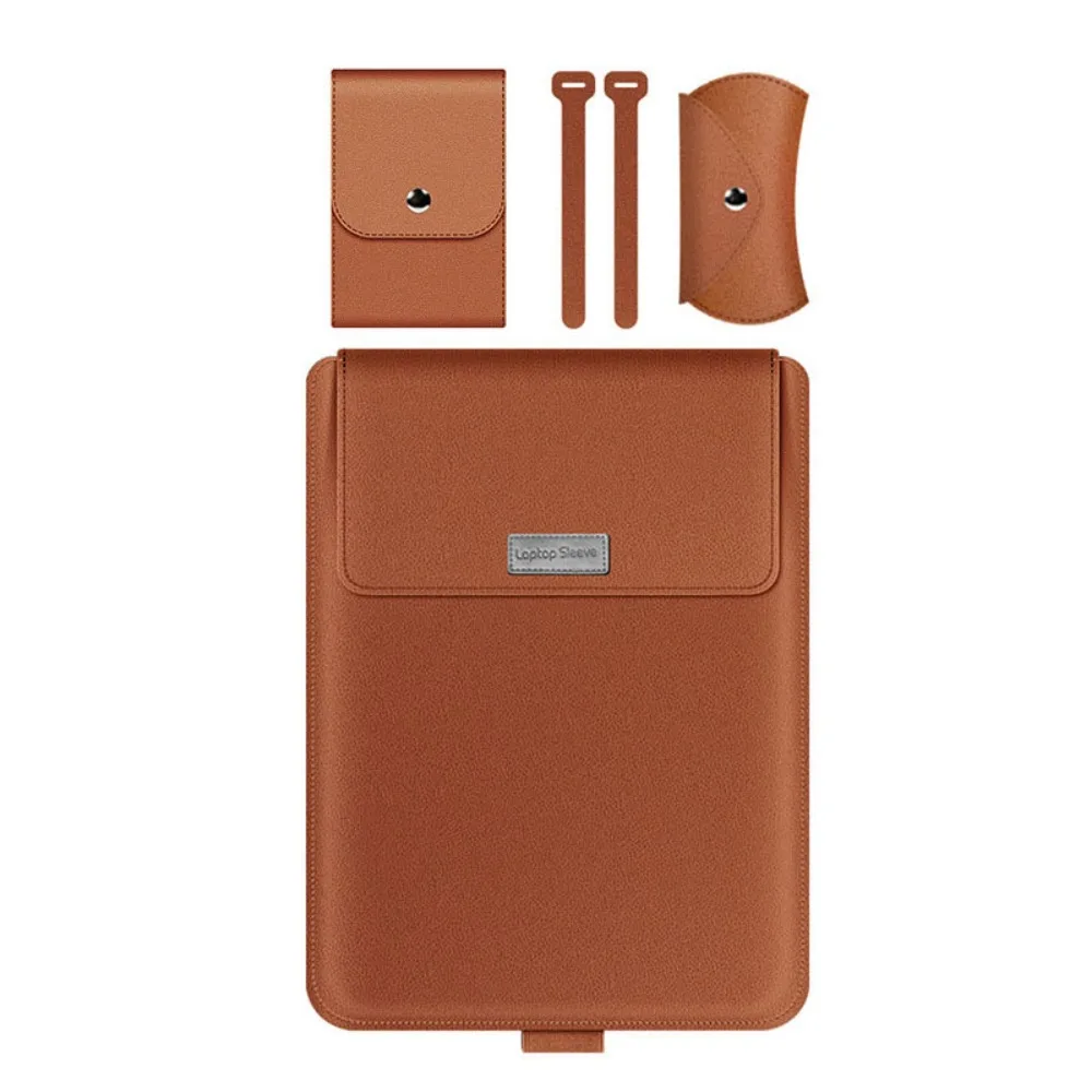 

Thickened 5 in1 Laptop Sleeve Bag Ultra Thin for 13.3/14inch Tablet Protective Pouch Waterproof Non-Magnetic Laptop Stand Cover