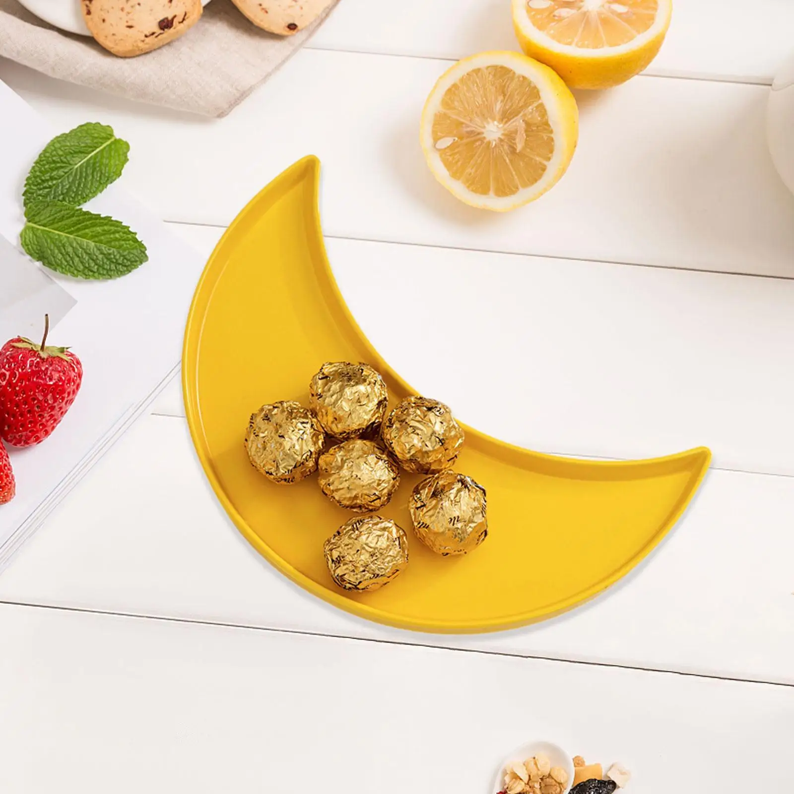Serviertablett Eid Moon Dinner Plate Tray Desktop Storage Platter