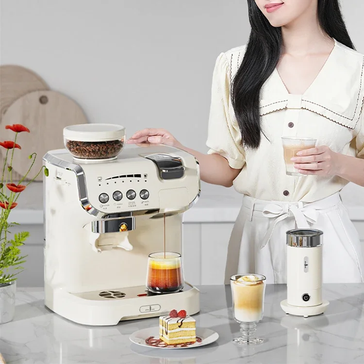 Comercial 6 In 1 Coffee Maker Professional Fully Automatic Built In Coffee Machine Capsule Maker