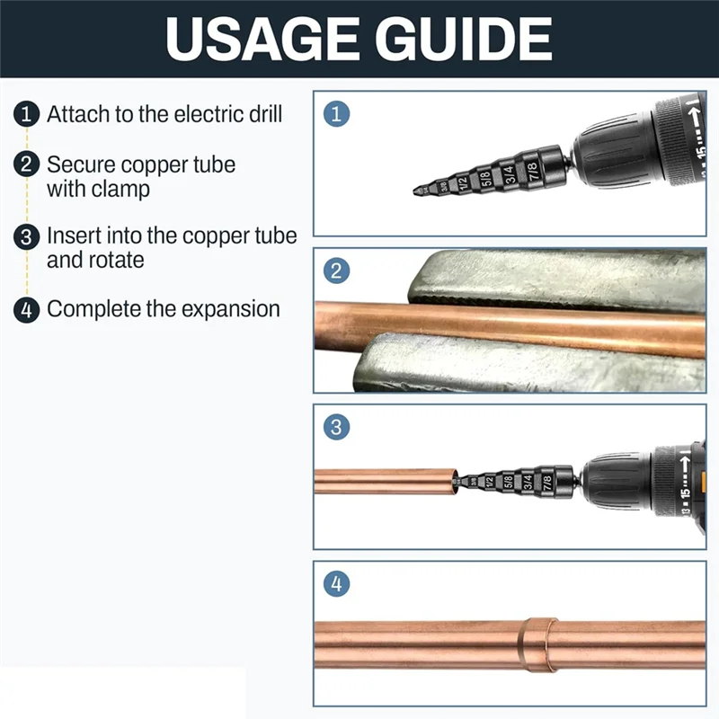 AT02-6-In-1 Copper Pipe Expander,For 1/4In, 3/8In, 1/2In, 5/8In, 3/4In,And 7/8In Soft Copper Tubes,For Air Conditioner Repair