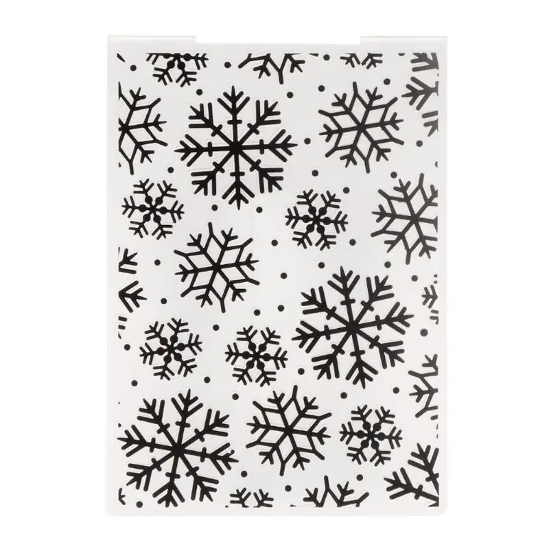 Christmas Snowflake Plastic Embossing Folder Template for DIY Scrapbook Photo Album Card Paper Making Craft Decoration