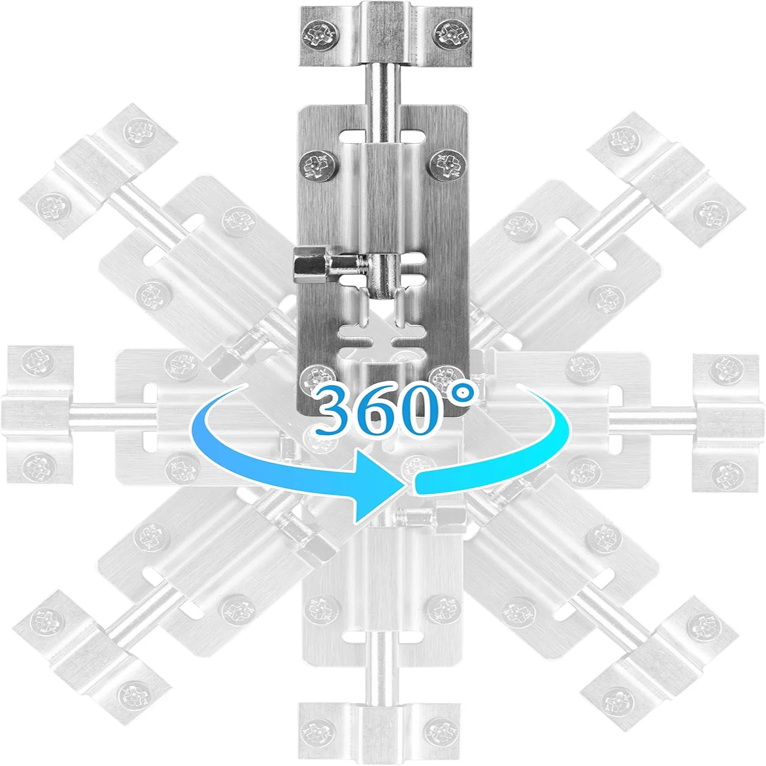 Door Latch Lock, 4 Pcs  Inches Barrel Bolt Door Latches Hardware, Thickened Stainless Steel Slide Lock with Mounting Screws by