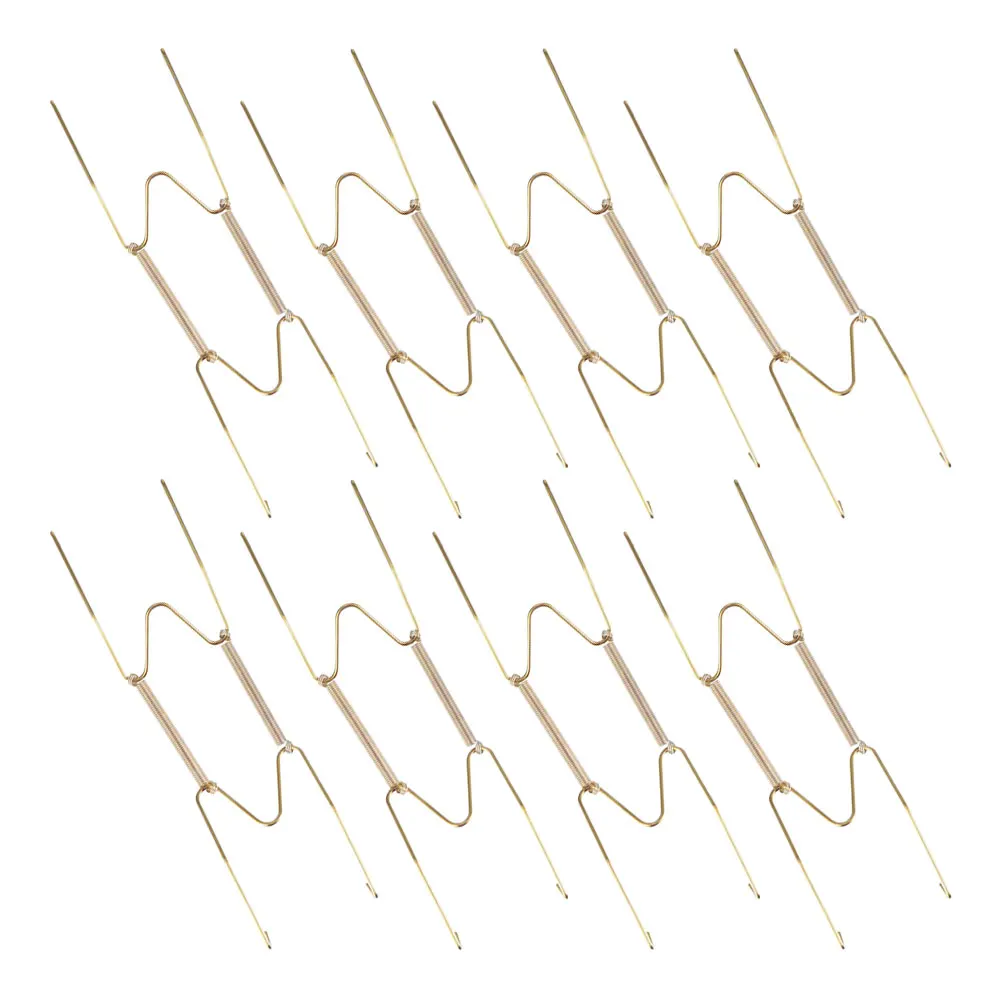 

8 Pcs Hook up Hooks Decorative Plate Holders Coat Hanger Golden Steel Decoration for Walls