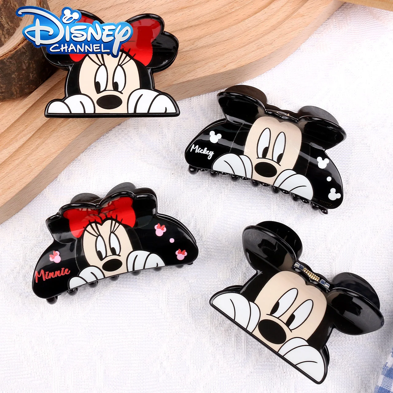 

1pc/4pcs Disney Mickey Minnie Hair Claws Multi-Functional Hair Claws Secure Hair Updo Hairpins Daily Hair Accessories