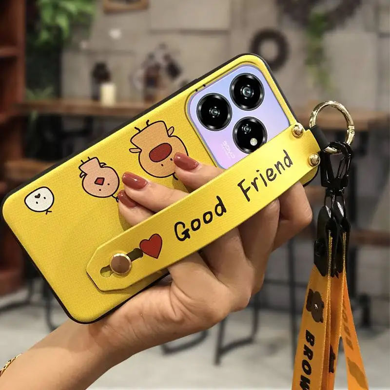 Silicone Soft case Phone Case For ZTE Blade V60 Design/Axon 60 Lite Kickstand Back Cover Cartoon mobile phone case Cute