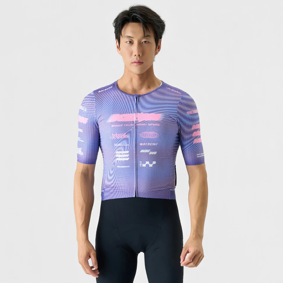 BCBE-ING AERO Radtrikot Pro Race Fit Leichtes Kurzarm-Fahrradtrikot Atmungsaktiv Schnelltrocknend Radtrikot mit YKK-Reißverschlüssen