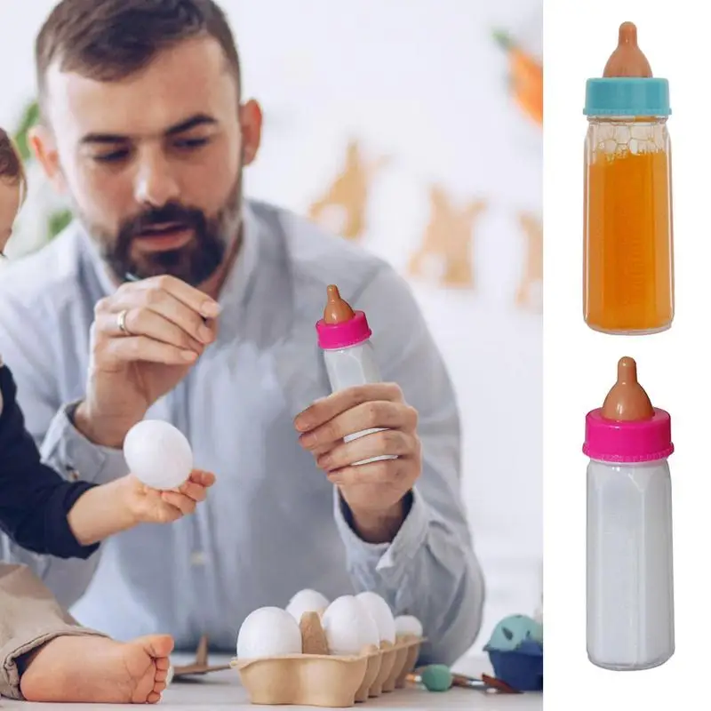 Mini Magic Feeding Bottle Toy Baby Reborn Dolls Milk Bottle Liquid Disappearing Milk Accessories Child Gift Strange Magics Prop