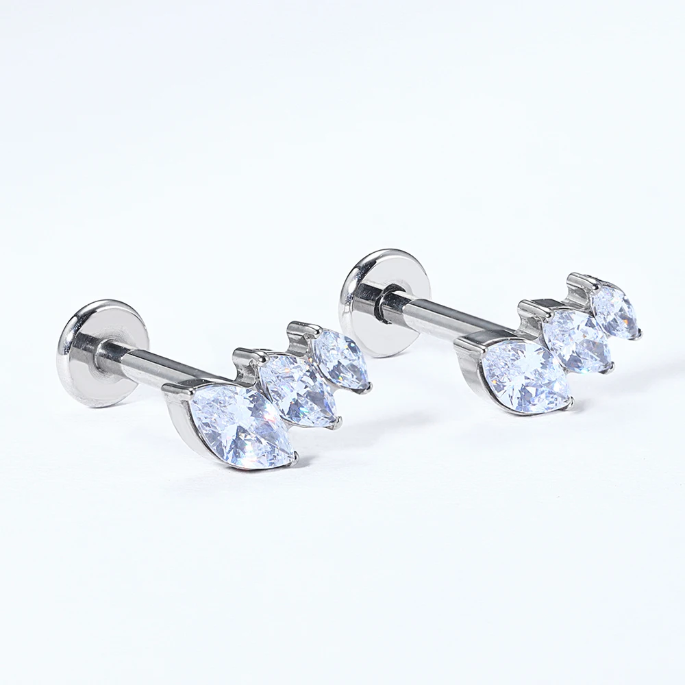 هيبوالرجينيك G23 تيتانيوم قطرة الماء تشيكوسلوفاكيا الأذن مسمار-ATM F136 ثقب الغضروف الصف زرع